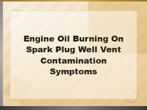 Engine Oil on Spark Plug Wells: Vent Contamination Symptoms and Causes